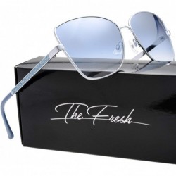 Aviator Classic Crystal Elegant Women Beauty Design Sunglasses Gift Box - L171-silver - C718M0T749C $15.00