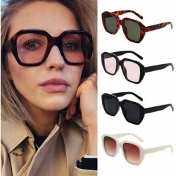 Rimless Oversized Square Aviator Polarized Sunglasses Big Flat Square Frame UV400 100% Protection Eyewear - Multicolor -C - C...