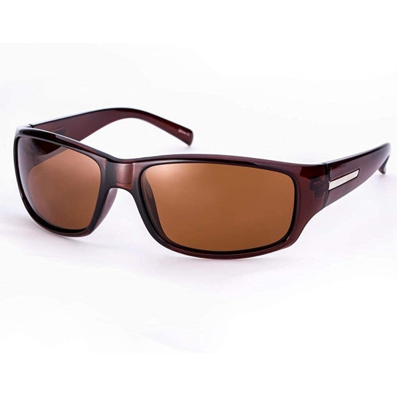 Fashion Sunglasses Men Polarized Sports Sun Glasses Driving Fishing Yellow  - Brown - CQ18YQNK766