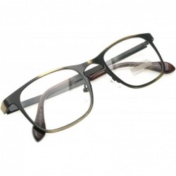 Square Classic Retro Metal Eyeglasses Frame Clear Lens Top Driving Designer Eyewear - Antic Gold 0201 - C7189AUUNN9 $10.54