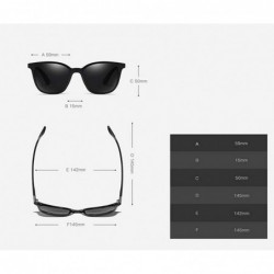 Square Hot Sale Sunglasses Men Polarized Tr90 Driving Square Sun Glasses Male TAC Lens - Black - C918KNW7KYU $12.89