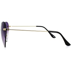 Round Vintage Heart Shape Sunglasses UV400 Color Coated Metal Frame Eyewear - d Purple - CY19CCARGRK $10.63