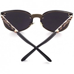 Oval Man and woman Metal sunglasses Oval glasses - C6 - C818CAXY9IL $9.99