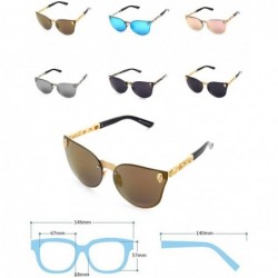 Oval Man and woman Metal sunglasses Oval glasses - C6 - C818CAXY9IL $9.99