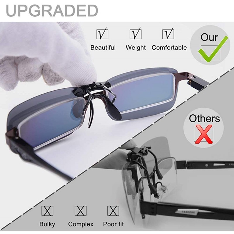 Polarized Clip Sunglasses 2Pcs Set Myopia Glasses Clip Driver Fishing Night  Vision Myopia Clipon Sun Shading Eyeglasses - AliExpress