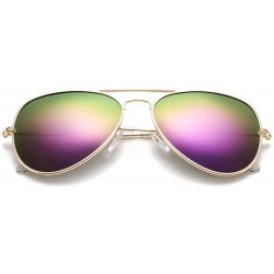 Aviator Classic Polarized Aviator Sunglasses for Men Women- 100% UV Protection - A7 Gold Frame/Purple Mirrored - CY18KS0ZNCZ ...