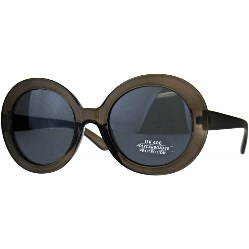 Oversized Vintage Fashion Sunglasses Womens Oversized Round 60's Shades UV 400 - Grey - CF18C7T6222 $14.27