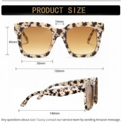 Oversized Retro Oversized Square Sunglasses for Women Flat Lens Sun Glasses Gradient Shades UV400 - CC18S6L2AQY $16.68