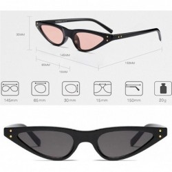 Goggle Women Retro Small Women Cat Eye Sunglasses Designer Shades Glasses - C5 - CP18CN0O7NA $22.15