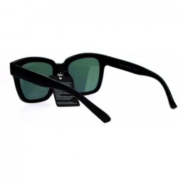 Square Classic Black Square Sunglasses Color Mirror Lens Stylish Chic Frame - Black - C8187C59633 $11.20