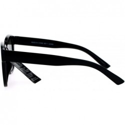 Square Classic Black Square Sunglasses Color Mirror Lens Stylish Chic Frame - Black - C8187C59633 $11.20