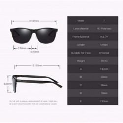 Aviator Sunglasses Aluminum Magnesium Full Frame Sunglasses Polarization of Men's Business Sunglasses - A - CJ18QO3YMOZ $31.52