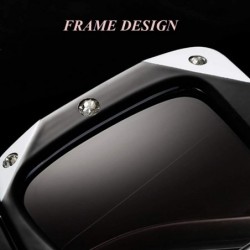 Rectangular Square Diamond Sunglasses-Owersized Thick Frame Eyewear-Vintage Shade Glasses - A - CF190ED28ZM $27.55