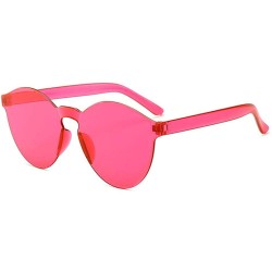 Oval sunglasses candy colored ladies fashion sunglasses Through - CH1983CCAAE $28.25