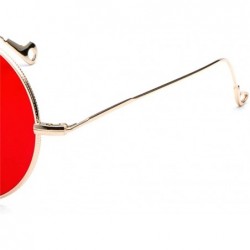 Round Design of Street Photo Glasses with Round Frame Individual Legs - 0017 golden Frame + Red Lenses C2 - CR18OT232MO $9.38