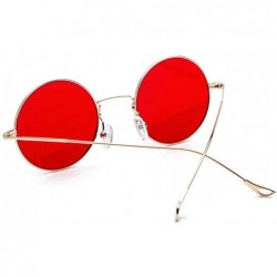 Round Design of Street Photo Glasses with Round Frame Individual Legs - 0017 golden Frame + Red Lenses C2 - CR18OT232MO $9.38
