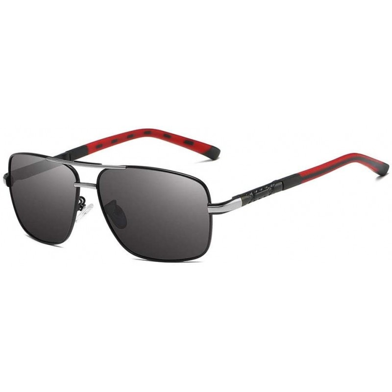 Rectangular Men's Polarized Sunglasses- Rectangular Driving C1 - C1 - CC195A230N7 $32.86