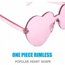 Goggle Rave Glasses Goggles Heart Rimless Clout Sunglasses-costume accesoories for women-girls-men - Pink Heart - CG18O25QKOA...