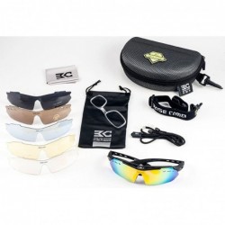 Sport Polarized Sunglasses Interchangeable Cycling Baseball - White - CD184KEHRNU $54.83