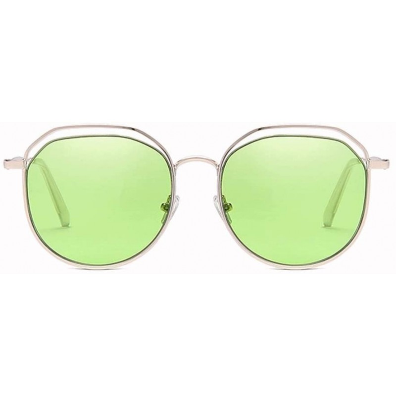 Aviator Glasses Driving Aviator Sunglasses Mens Women Polarized Lens Metal Frame Sunglasses- Fashion Accessories - Green - C4...