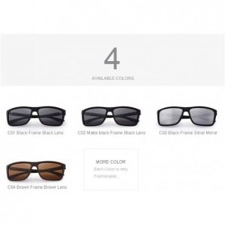 Aviator DESIGN Men Polarized Sunglasses Fashion Male Eyewear 100% UV C01 Black - C02 Matte Black - CH18XGG056H $17.86