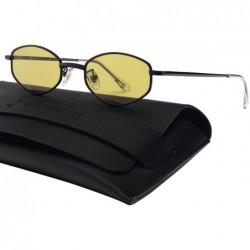 Oval 90's Vintage Small Oval Sunglasses Tinted Lens Tiny Metal Shades For Men Women 87156 - CV1804H8ONY $7.94