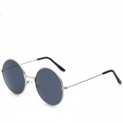 Wayfarer Round Sunglasses Women Vintage Silver Frame Unisex Sun Glasses Anti UV/Ray Retro Eyewear - A4066-5 - CS18U45WDNN $13.64