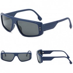 Goggle New Sports Polarized Sunglasses Men's Driving Mirror Retro Night Vision Goggles - Blue - CM18U57GL2C $11.34