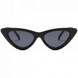 Cat Eye Retro Fashion Sunglasses Women Vintage Cat Eye Black White Sun Glasses UV400 Oculos - Black Red - CG19856NMYI $19.90