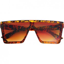 Square Oversized Semi Rimless Sunglasses Tortoise - Tortoise - CX18T87WUG8 $9.33