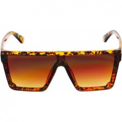 Square Oversized Semi Rimless Sunglasses Tortoise - Tortoise - CX18T87WUG8 $9.33