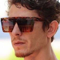 Square Oversized Semi Rimless Sunglasses Tortoise - Tortoise - CX18T87WUG8 $9.33