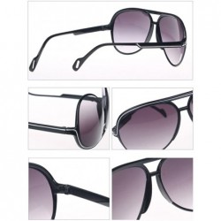 Aviator Women's Classic Retro Aviator Sunglasses Eyewear - Black - CL12EK7BAMV $11.40