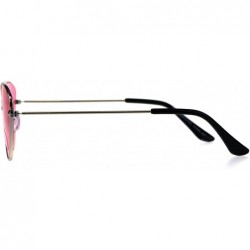 Cat Eye Womens Metal Rim Cat Eye Pop Color Retro Sunglasses - Silver Pink - CI18D4KZYQO $11.16