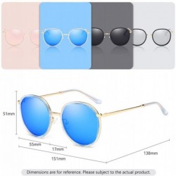 Oversized Cateye Women Sunglasses Polarized UV Protection Driving Sun Glasses for Fishing Riding Outdoors - 1001- Blue Lens -...