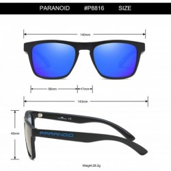 Sport Retro Polarized Sunglasses for Men/Women UV Protection Ultra Light Classic Rectangular Mirrored Sun Glasses P8816 - CF1...