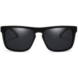 Goggle Men Polarized Sunglasses Driving Sun Glasses for Men Square Sunglass Retro Shades Eyewear - 1 - CG194ORQO89 $21.59