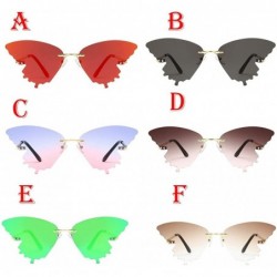 Rectangular Butterfly Shaped Rimless Sunglasses One Piece Gradient Transparent Candy Color Frameless Glasses Tinted Eyewear -...