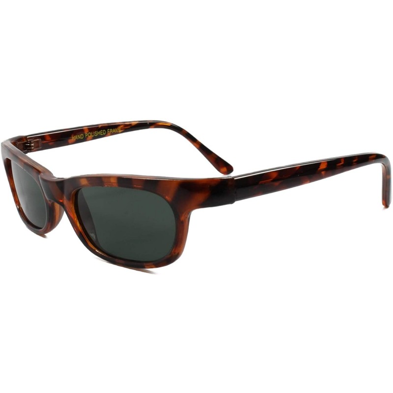 Rectangular Vintage Mens Womens Hippy Small Rectangular Sunglasses Frame - Tortoise & Black - C818T30DX2K $10.46