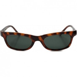 Rectangular Vintage Mens Womens Hippy Small Rectangular Sunglasses Frame - Tortoise & Black - C818T30DX2K $10.46