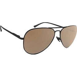 Sport Taildragger Sunglasses - Shiny Black / Brown Polarized Silver Flash Mirror - C518L2988AE $49.12