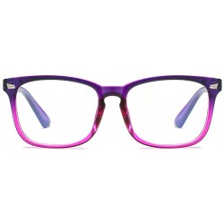 Sport Blue Light Blocking Glasses Square Nerd Eyeglasses Frame Anti Blue Ray Glasses - Blue - CQ18S9E89CM $8.59