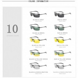 Rimless Men Polarized Photochromic Sunglasses Change Color Sun Glasses Day Night Vision Driving Goggles Male Rimless - C9199L...