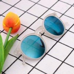 Goggle Sun Glasses Unisex Vintage Retro Women Men Glasses Mercury Mirror Lens Sunglasses-Grey Blue - CJ199HWMEAU $19.05