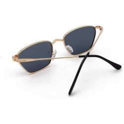 Shield Metal Full Glasses Frame - Polarized Sunglasses Mirrored Lens Fashion Goggle Eyewear For Women Men Unisex Adults - CN1...