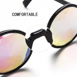 Goggle Kaleidoscope Glasses Rainbow Prism Sunglasses Goggles Cosplay Party - Black+pink - CR18SXLH47Q $19.82