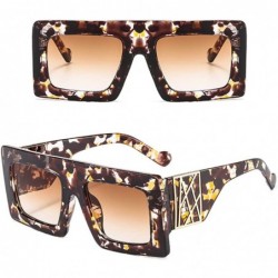 Oversized Oversized Sunglasses for Men Luxury Retro Square mens Sun Glasses Women - CJ19650QQOO $11.55