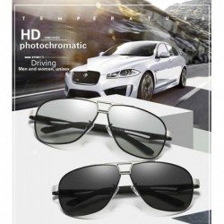 Rimless Photochromic Polarized Sunglasses Men Women for Day and Night Driving Glasses - 8521-black - C918YW0YDGK $20.63