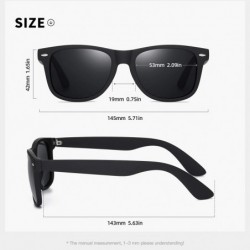 Wayfarer Polarized Sunglasses for Men and Women Matte Finish Sun Glasses Color Lens 100% UV Blocking - CT192QT3LTI $16.28