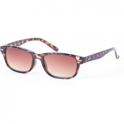 Rectangular The Intellect" Reading Sunglasses - Unisex Full Lens Sun Readers (non bifocal) - Tortoise - CL1256T7FZJ $18.79